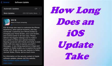 How long does an iOS update usually take