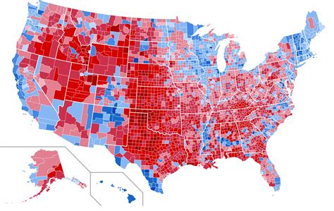 2016 Election Map By County