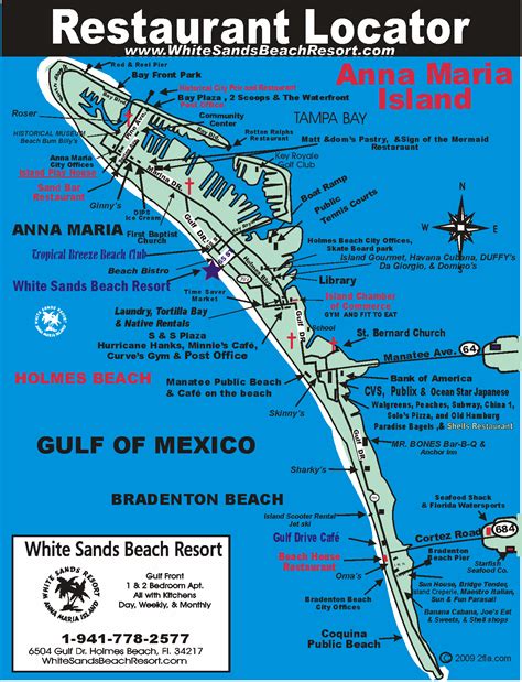 Anna Maria Island Map of Florida