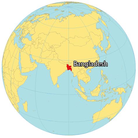 Bangladesh on the world map
