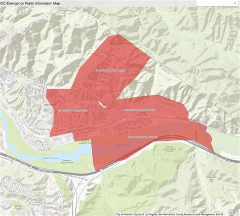 Blue Ridge Fire Evacuation Map