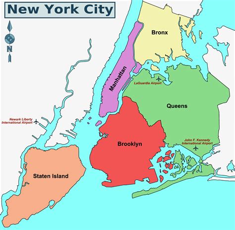 Boroughs of New York Map