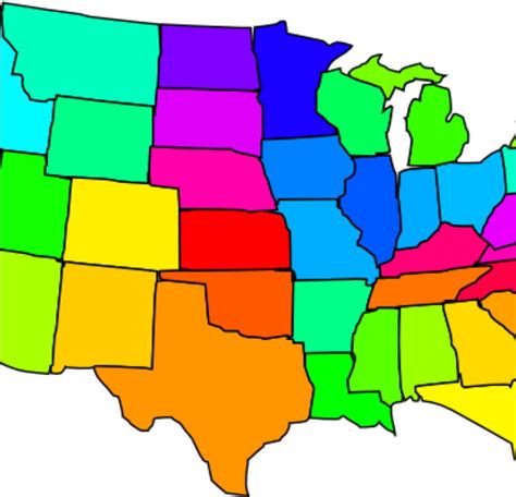 Clip Art Map Of United States