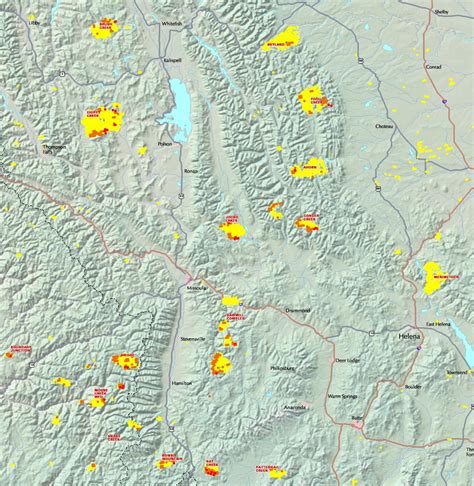 Current Fires in Montana 2021 Map