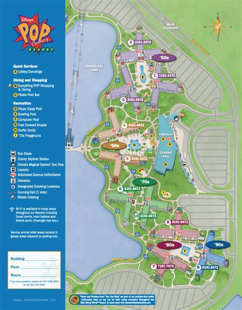 Disney Pop Century Resort Map