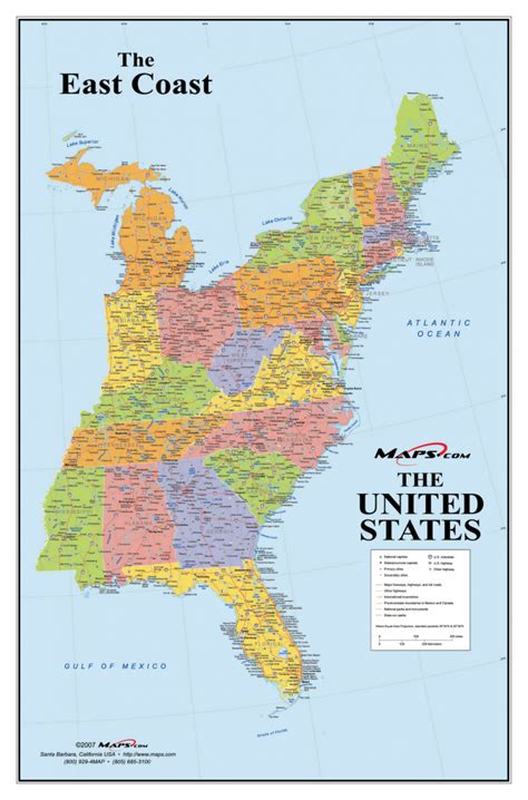 Map of East United States