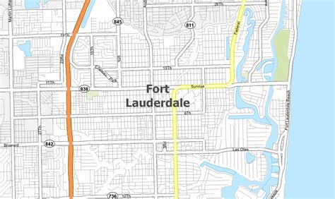 MAP of Fort Lauderdale, Florida