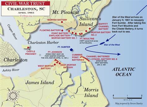 Fort Sumter on a Map