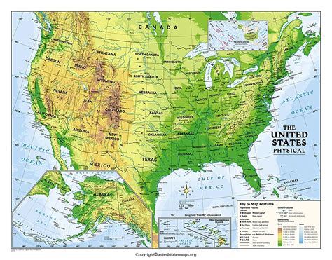 Geographical Map Of The United States