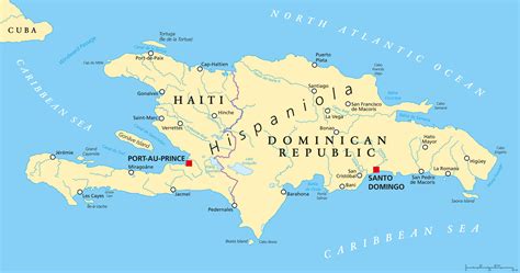 Haiti and Dominican Republic Map
