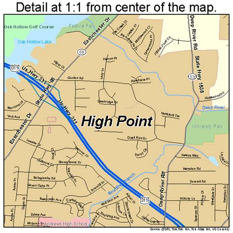 High Point North Carolina Map