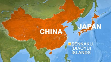 Map of Japan and China