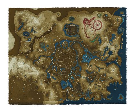 Map of Legend Of Zelda Breath Of The Wild Shrine Map