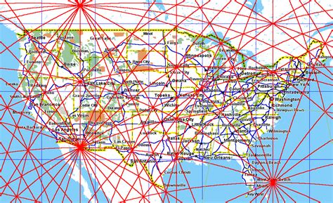 Ley Lines United States Map