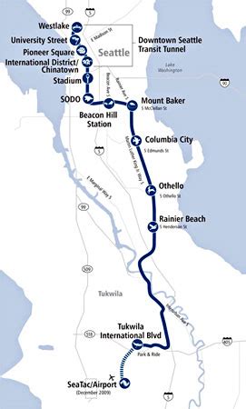 Map of Light Link Rail Seattle