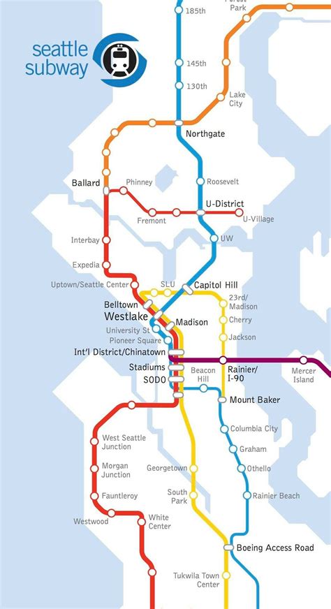 MAP of Link Light Rail Seattle