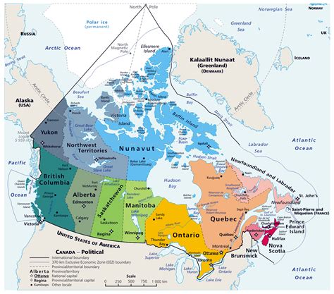 Map of Major Cities in Canada