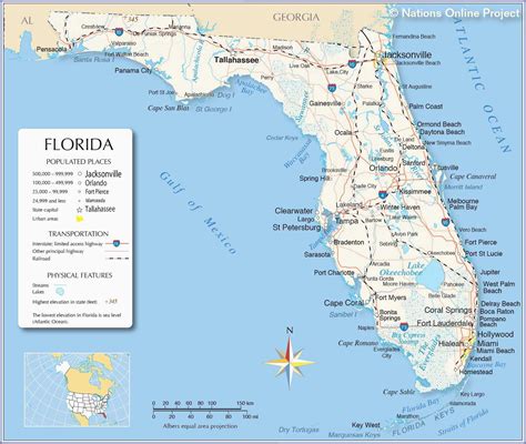 Map of East Coast Florida Beaches