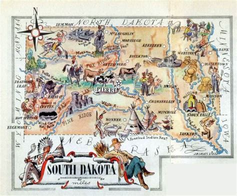 Map of South Dakota Attractions