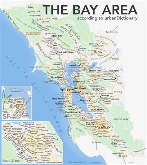 Map of Bay Area CA