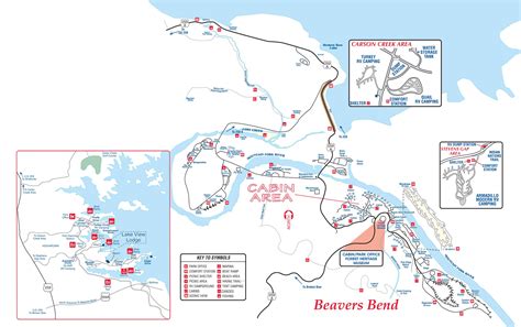 Map of Beavers Bend State Park