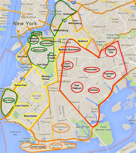 Map of Brooklyn, New York
