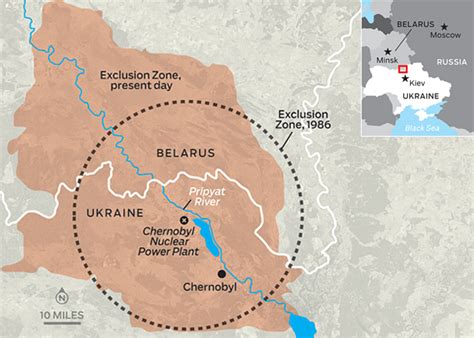 Map of Chernobyl Exclusion Zone