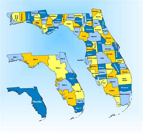 Map of Cities and Counties in Florida