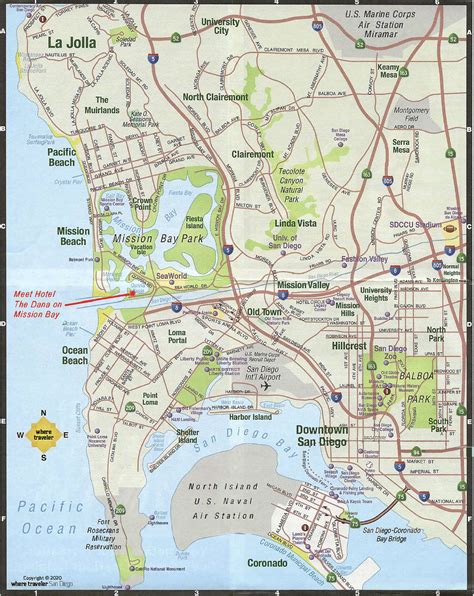 Map of San Diego City
