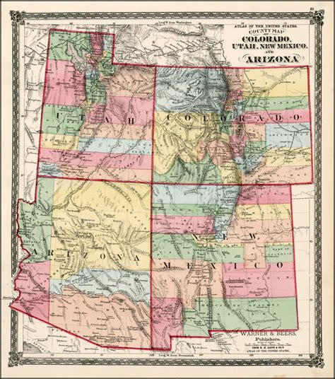 Map of Colorado and Utah