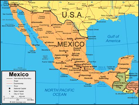 Map Of Countries In Mexico