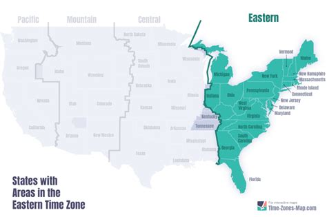 Map Of Eastern Time Zone
