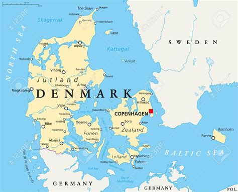 Map Of Europe With Denmark