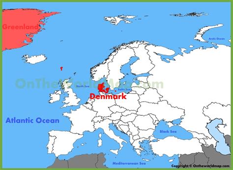 Map Of Europe With Denmark