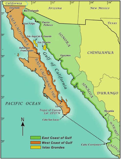 Map of Gulf of California