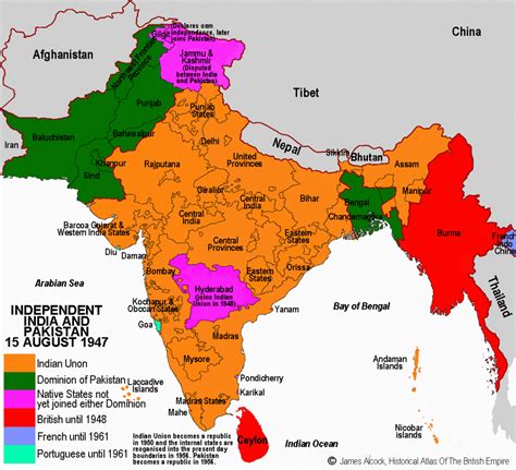 Map of India and Pakistan