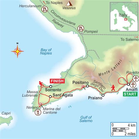 Map Of Italy Amalfi Coast