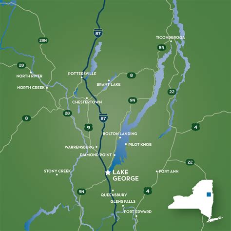 Map of Lake George, New York