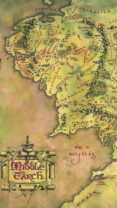 Map of Middle Earth HD