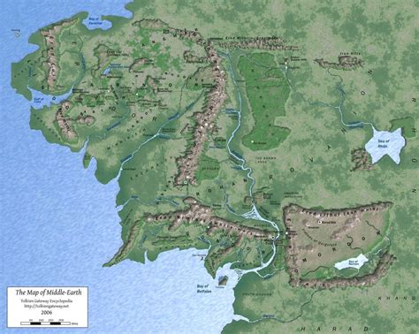 Middle Earth High Resolution Map