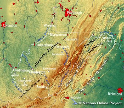Map of Virginia Mountains