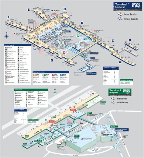 Map of MSP Airport Terminal 1