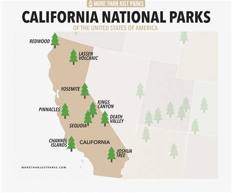 Map of National Parks in California