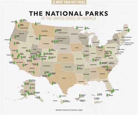 Map Of National Parks United States