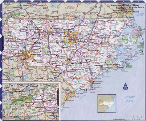 Map of North Carolina Cities and Towns
