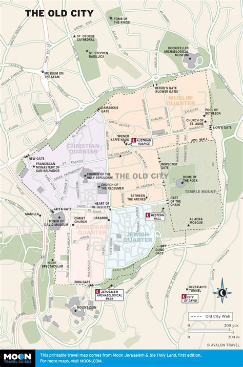 Map of Old City Jerusalem