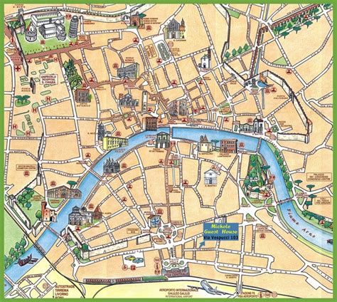 Map of Pisa in Italy