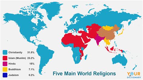 Map of Religions in the World