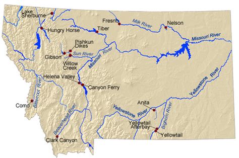 map of Montana rivers