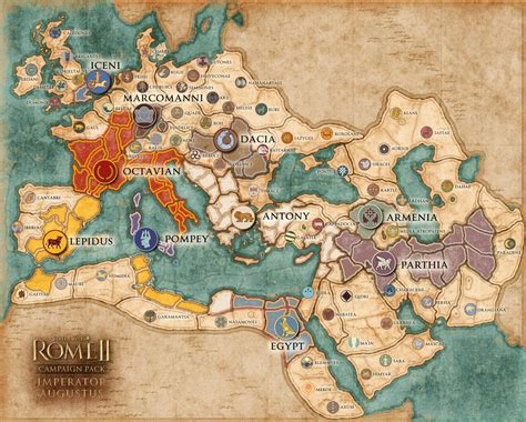 Map of Rome Total War